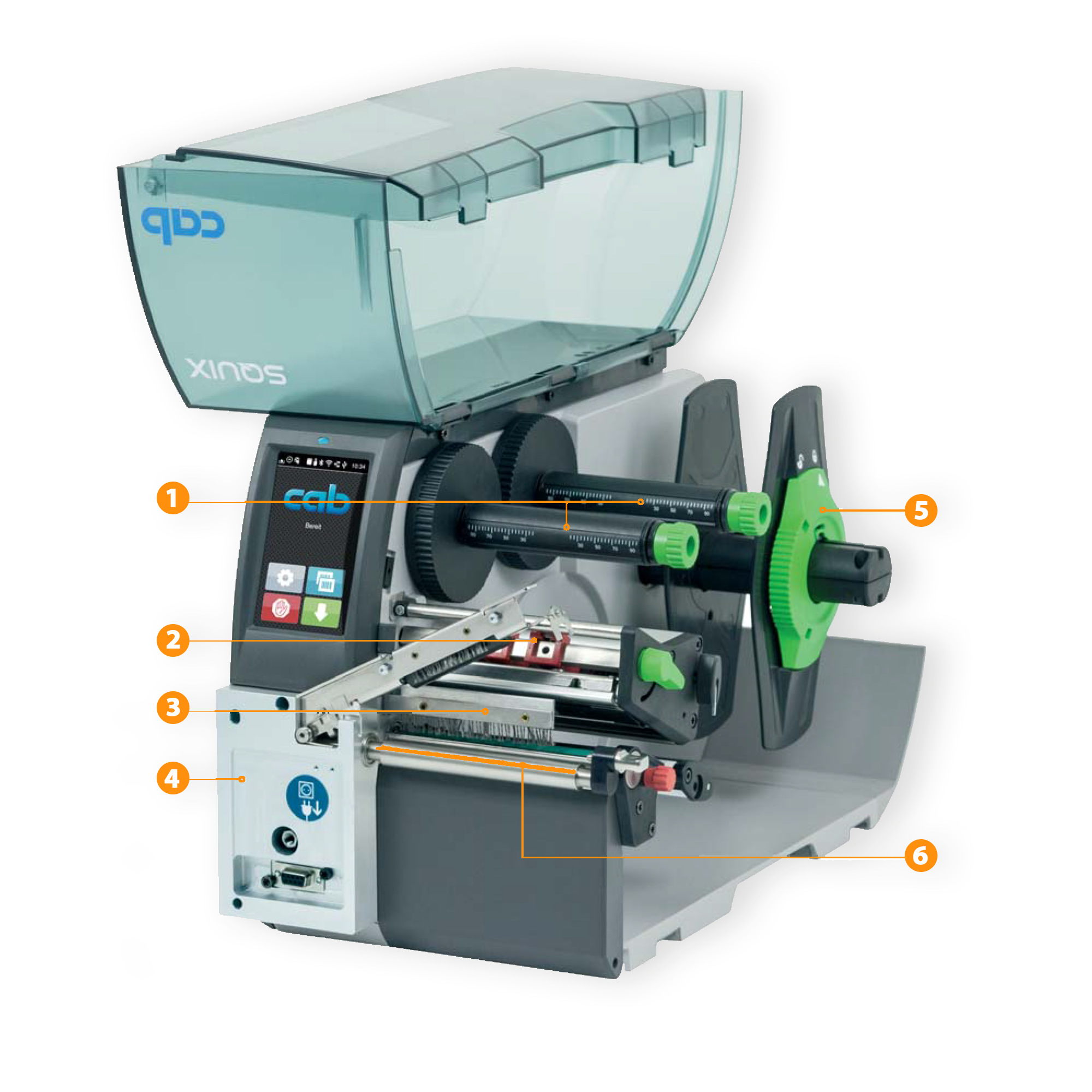 CAB Squix 4MT printer with open cover